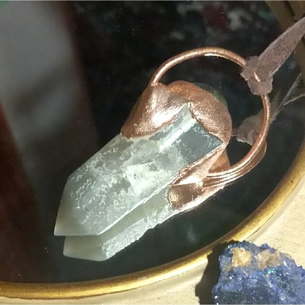 'Hexling' Purple Labradorite Smokey Quartz Amulet - Picture 5 of 7